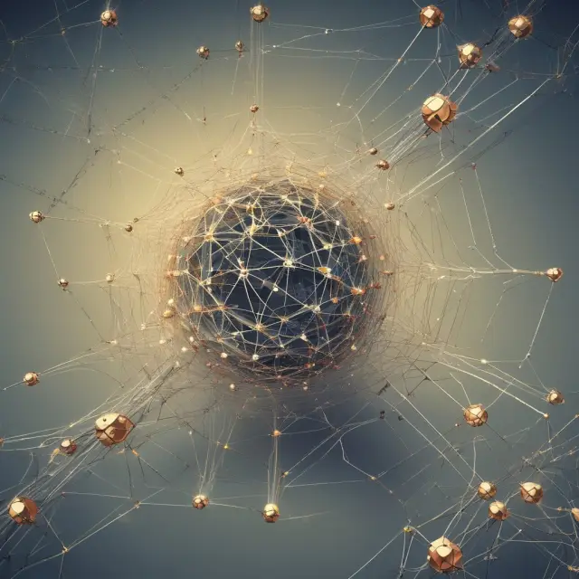 A dynamic, interconnected web of DUNS numbers representing the global business community