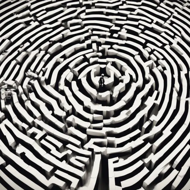 An institutional trader deciphers a labyrinth, balancing dark pools