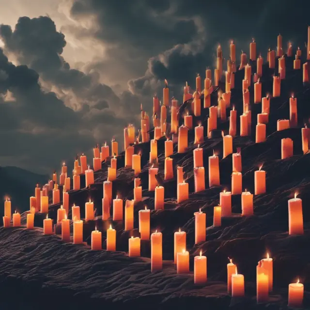 Dark cloud overshadowing bullish candlesticks, signaling potential trend reversal