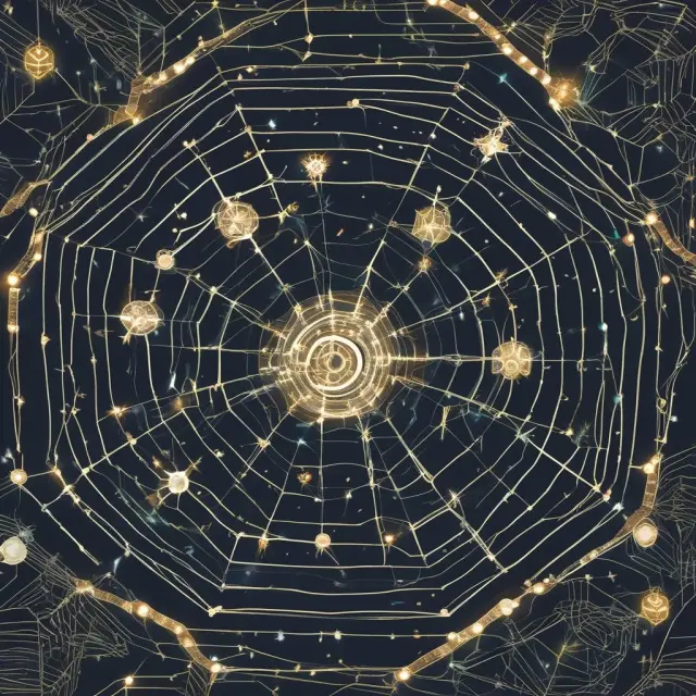 A night sky filled with constellations representing various data analytics tools used in institutional investing, shining bright and connecting the dots of financial success.