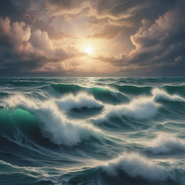Data smoothing techniques representing calm waters revealing underlying trends in complex financial datasets