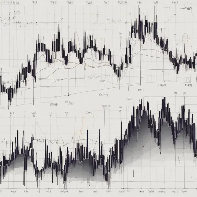 Graph of random walk method and moving averages (SMA and EMA) illustrating financial trends and noise reduction in a time series dataset