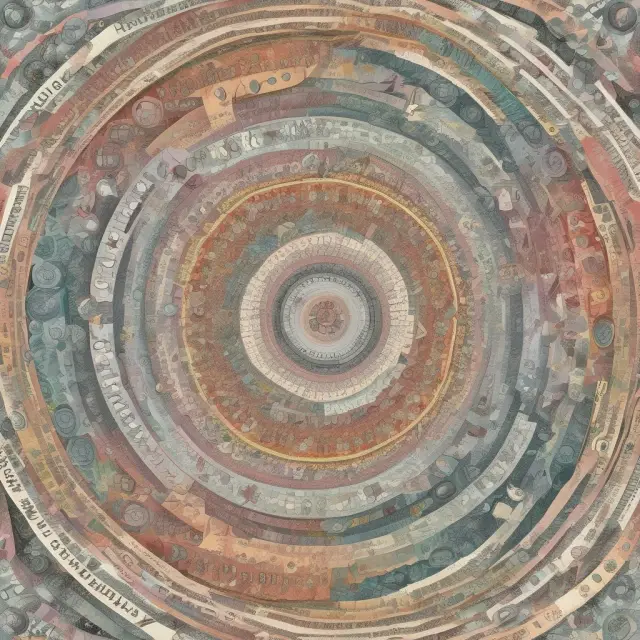 Currencies swirl together in a kaleidoscope, symbolizing their varying day-count conventions as planets converging