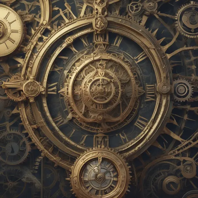 An intricate clockwork mechanism representing the transition from LIBOR to alternative benchmarks, SOFR and SARON.