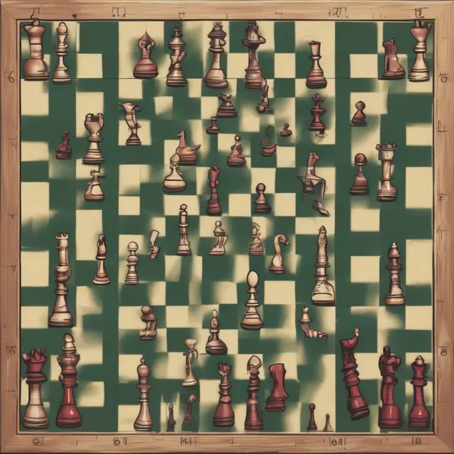Day trader strategizing on a chessboard, each piece symbolizing successful strategies using day orders: swift reversals, trading breakouts, short-term trending, and scalping