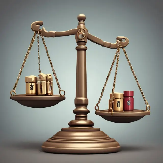 Image of a balanced scale representing Days Sales of Inventory, with Cost of Goods Sold and Average Inventory compared