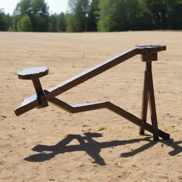 A seesaw representing Degree of Operating Leverage. EBIT and Sales balanced; swinging sales affecting EBIT height.