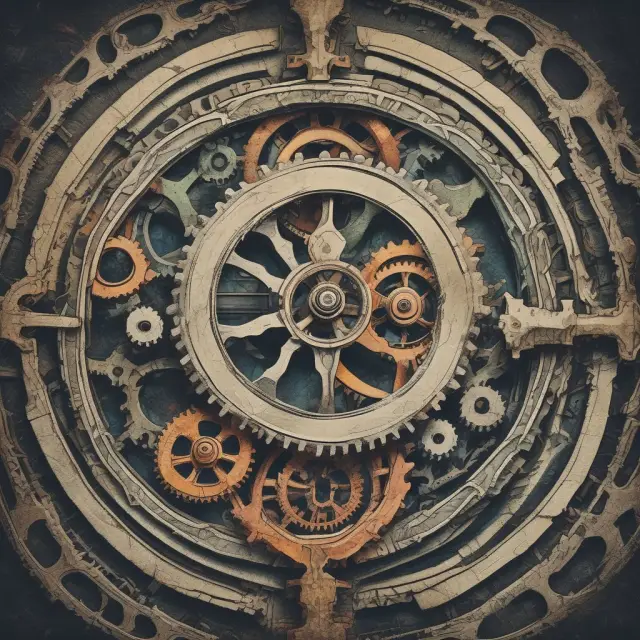 Gears symbolizing DOL and DFL affecting the compass direction of EPS in financial analysis