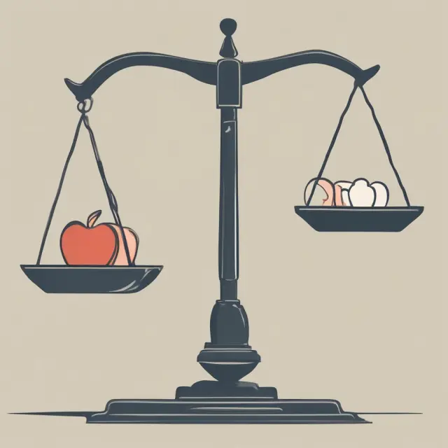 A set of scales with one side representing Operating Leverage and the other, Financial Leverage. The balance point symbolizes the Degree of Combined Leverage.