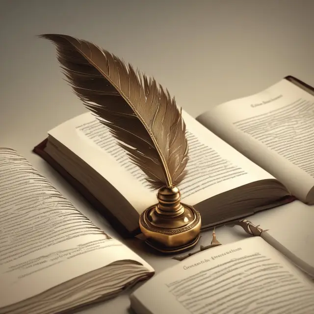 Golden quill writing future dividends on pages, symbolizing Dividend Discount Model calculation