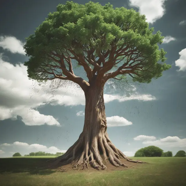 A flourishing tree with dividends as leaves, nurtured by the cost of capital equity and grown through the dividend growth rate.