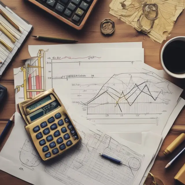Golden calculators and financial charts displaying real-life implementation of the Dividend Discount Model for Coca-Cola (KO) and Microsoft Corporation (MSFT)