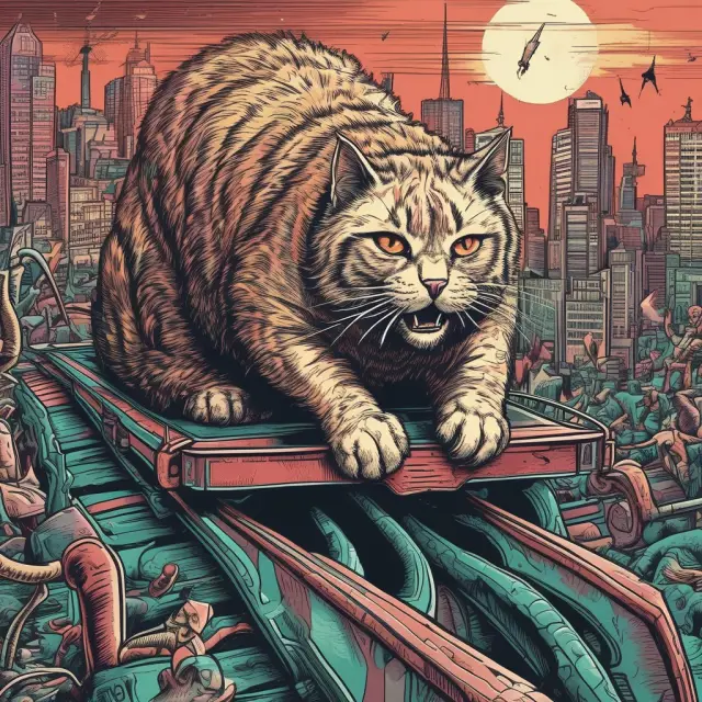 An investor on a wild market rollercoaster ride, navigating a dead cat bounce to protect their portfolio