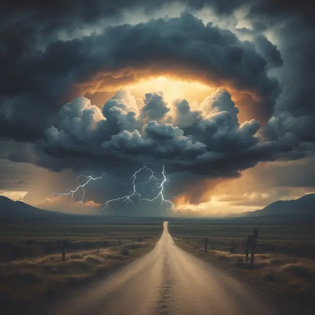 A tax storm cloud obscuring sunflowers representing investment, workers, entrepreneurs, and untapped opportunities