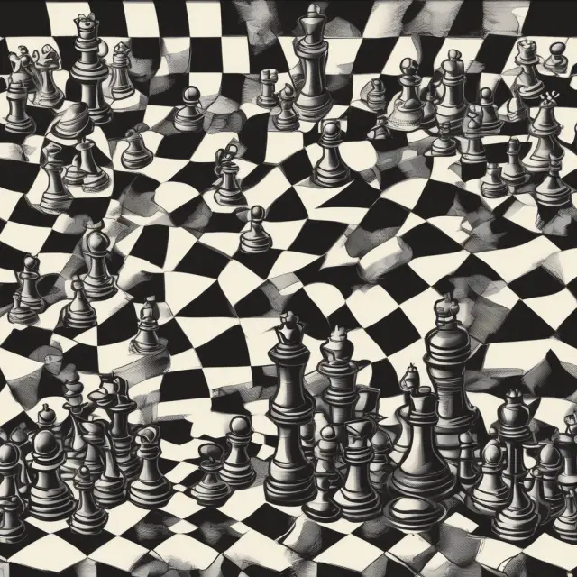 Two giants - one representing estate taxes, the other tax reforms - engage in a game of chess, symbolizing the ongoing impact of political changes on estate planning.