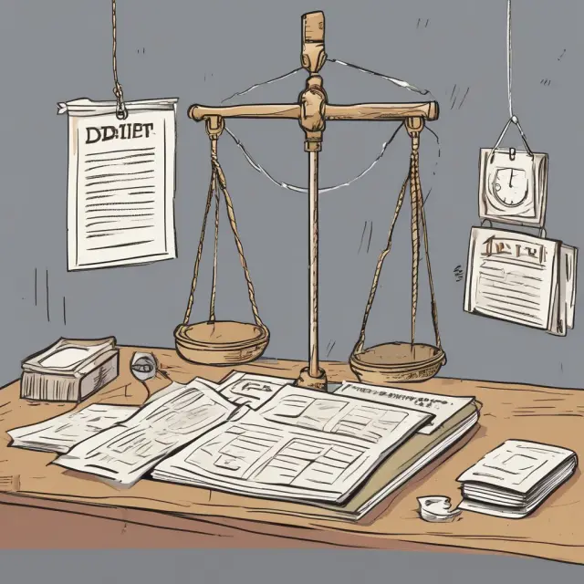 A pendulum representing credit and debt swings to maintain balance through debit notes, enhancing financial record keeping
