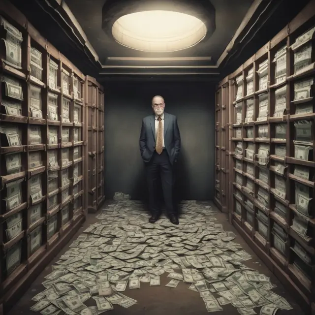 Investor with a full vault of securities and cash ensuring sufficient collateral in a margin account