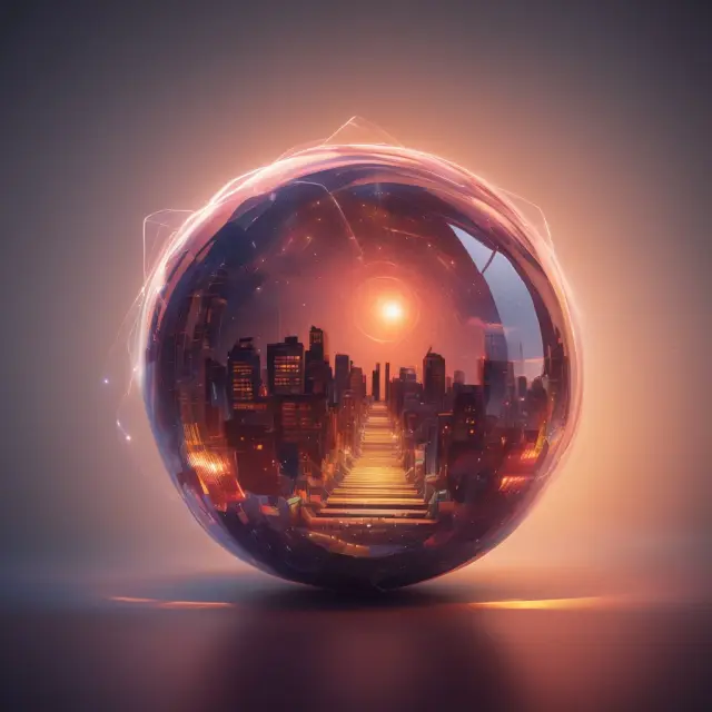 Collection agency reporting debt to a glowing sphere representing a credit report, impacting the consumer