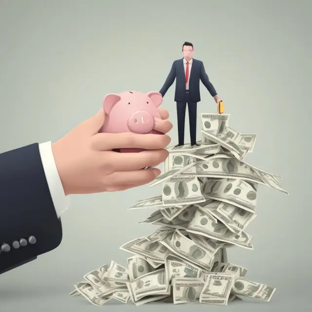 A personal loan serving as a tranquil pool of water, absorbing various debt obligations.