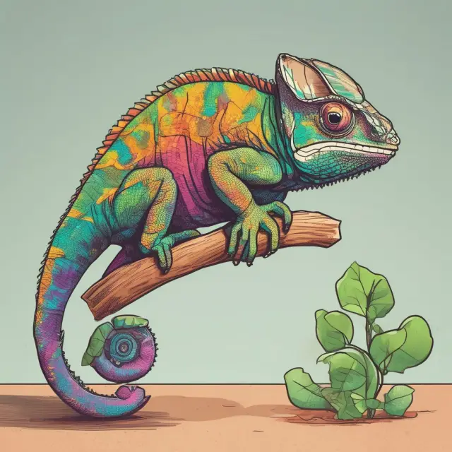 Chameleon transforming debt into equity tokens for a financial transaction