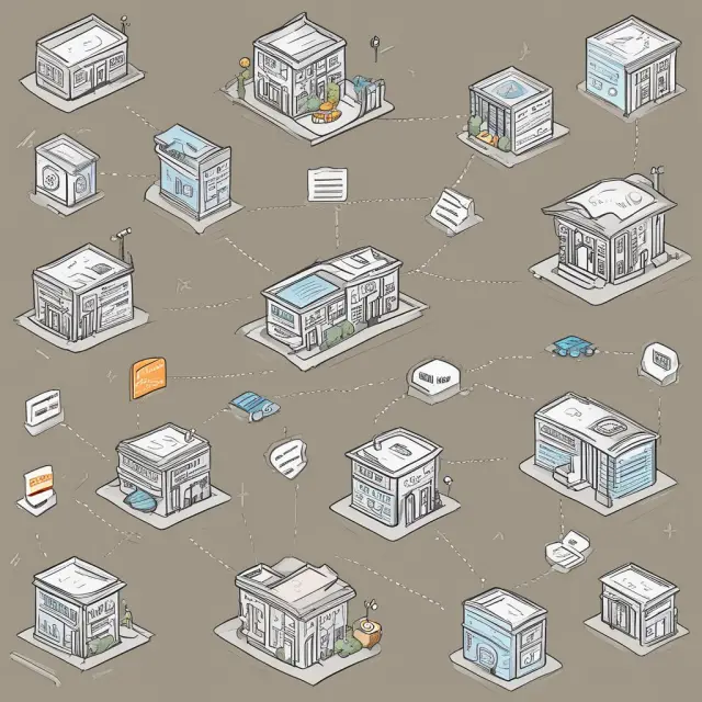 An image of various debt financing options, such as bank loans, credit cards, and government-backed loans, coming together to create a stable base for financial growth.