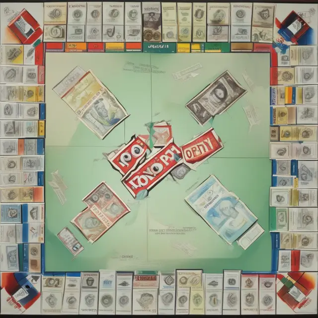 Image of a monopoly board populated by countries, highlighting those with high debt-to-GDP ratios.