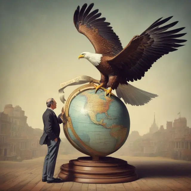 An institutional investor eagle examines the world, focusing on debt-to-GDP ratios for various countries