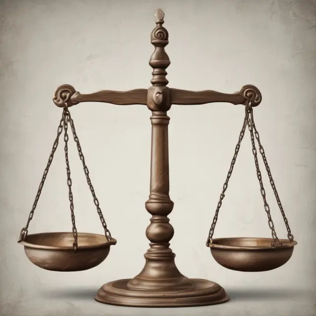 A balanced scale with 