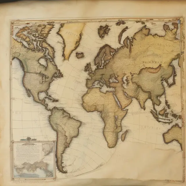 An ancient scroll symbolizing Jubilee 2000, unfurling to reveal relief maps of the world, representing the call for debt forgiveness.