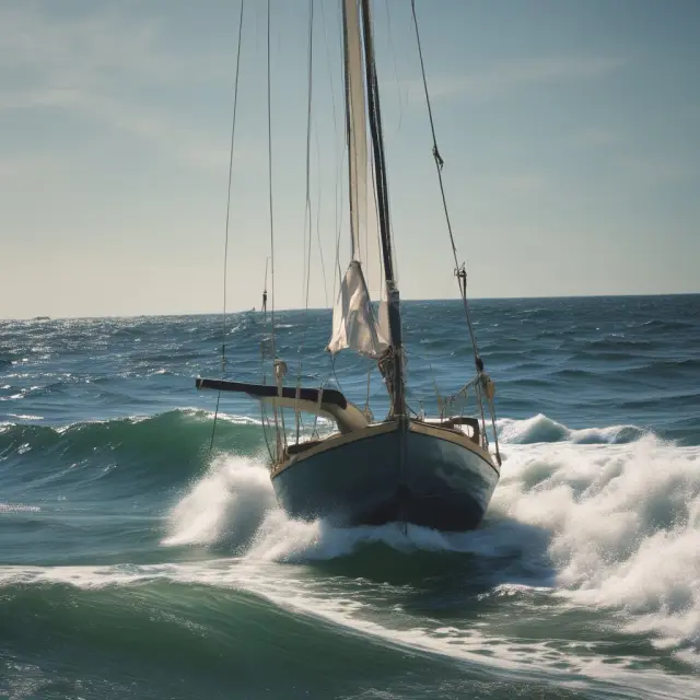 A sailboat weighed down by debt anchors struggles to navigate towards investment opportunities
