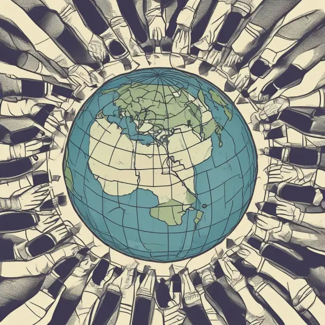 Countries and international creditors in deep discussion around a Roundtable, symbolizing the complex negotiation process of sovereign debt restructuring.