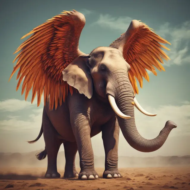 An elephant with heavy debt burden transforms into a phoenix, representing historical instances of successful debt restructuring cases.