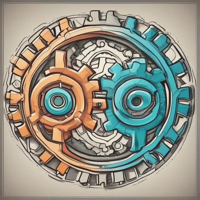 Gears illustrating loan and debt servicing concepts: one gear handles administrative tasks (loan servicing), while the other gear represents repayment process (debt servicing)