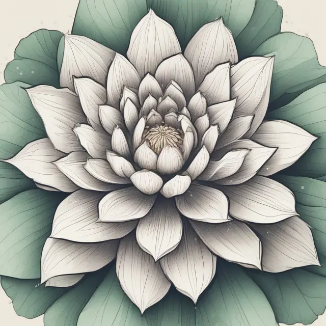 Lotus with 10 petals representing decile ranks blooming from financial data
