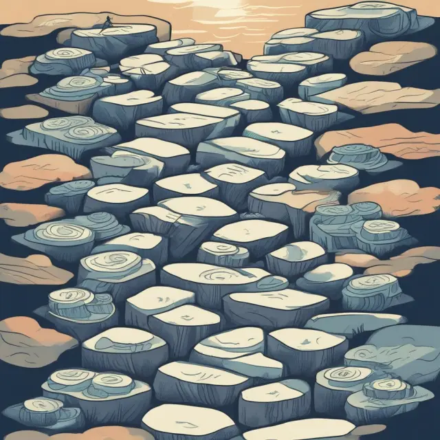 A set of ten stones in an abstract sea, symbolizing deciles and their role in analyzing financial data