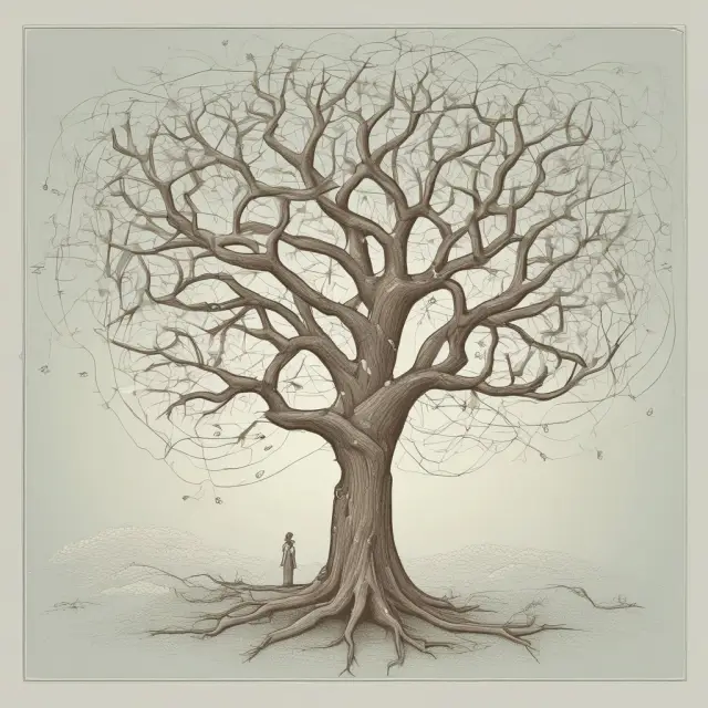 Decision trees and influence diagrams collaborate, illustrating decision-making with interconnected branches and nodes
