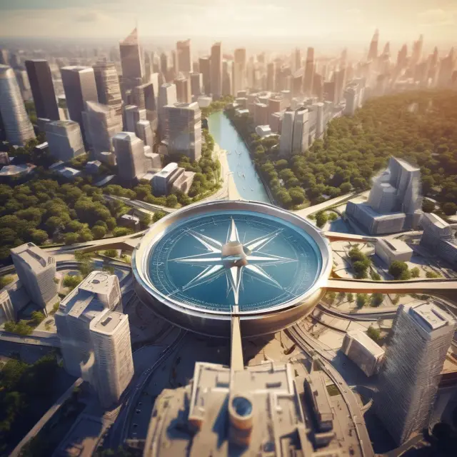 A compass guiding a real estate developer