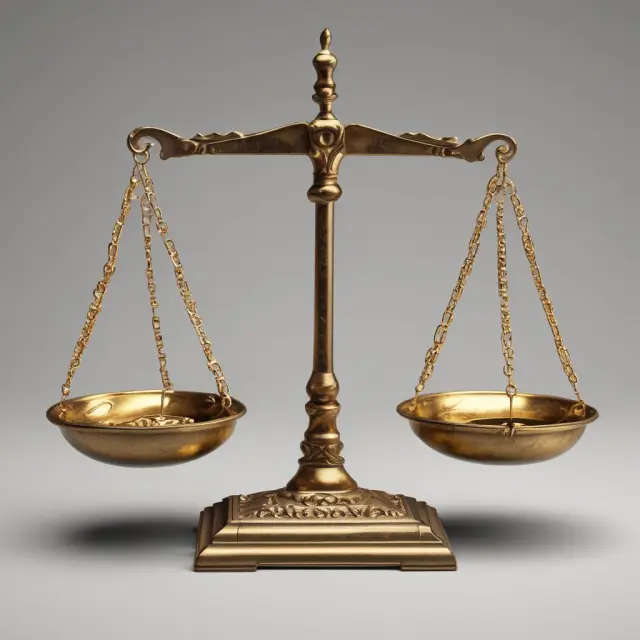 Golden dollar eroding on a balance scale represents the concept of declining balance depreciation