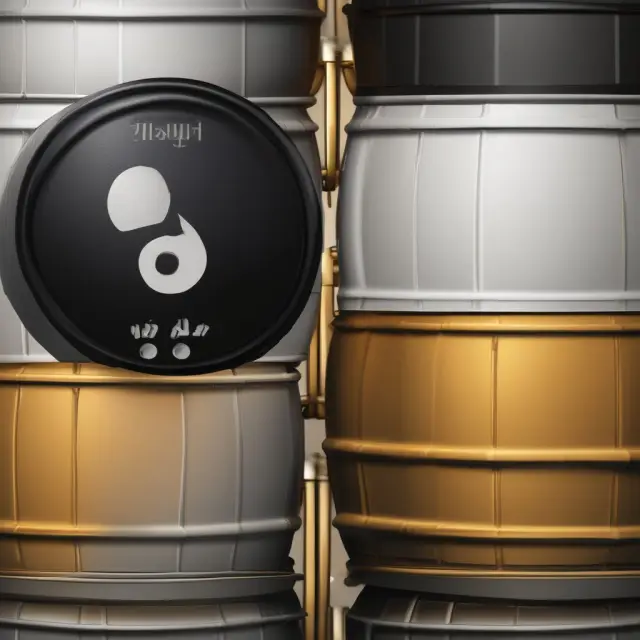 A visualization of decoupling and recoupling in finance depicted as yin and yang scales with oil and gas barrels