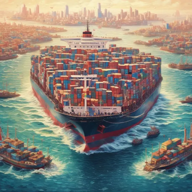 A dynamic mosaic of global economies shifting apart, representing decoupling trends