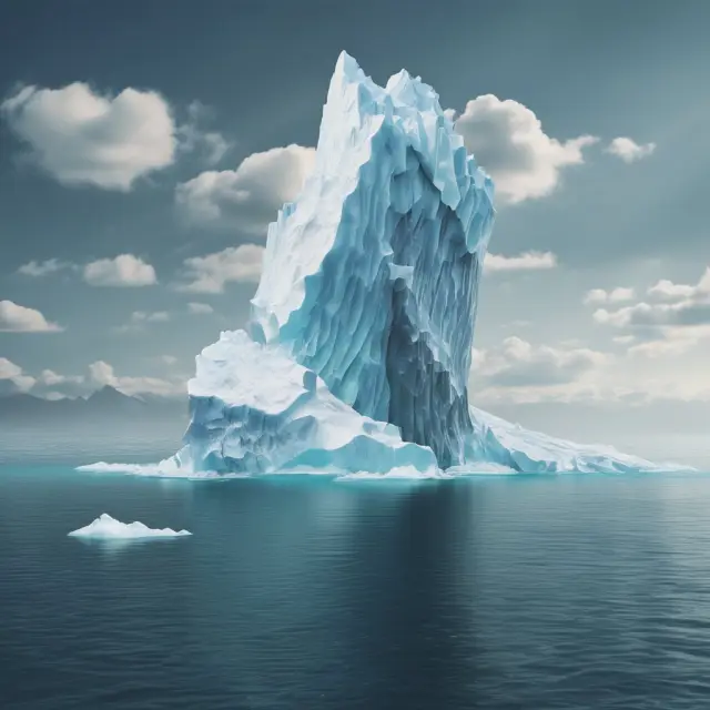 An iceberg representing decreasing term life insurance progressively melts away, contrasted with a mountain symbolizing consistent level-term life insurance coverage
