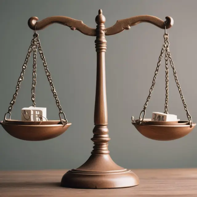 Two balance scales with a golden term life insurance symbol on one side and a risk icon on the other, representing potential advantages and drawbacks