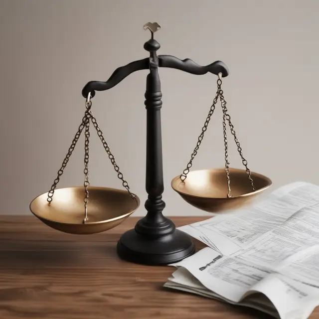 A pair of scales balances the choice between standard tax deduction (left) and itemizing expenses (right).
