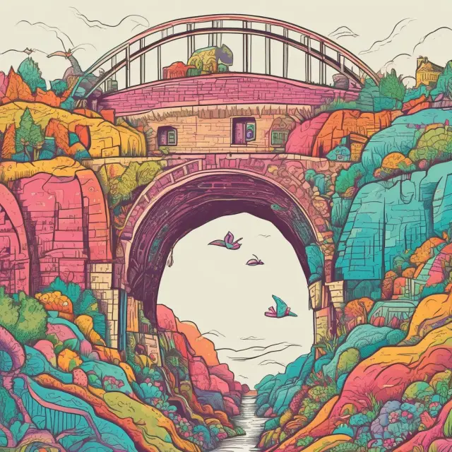 A colorful bridge made up of student loan interest, charity donations, mortgage interest, and self-employment expenses symbols, representing the savings generated for taxpayers