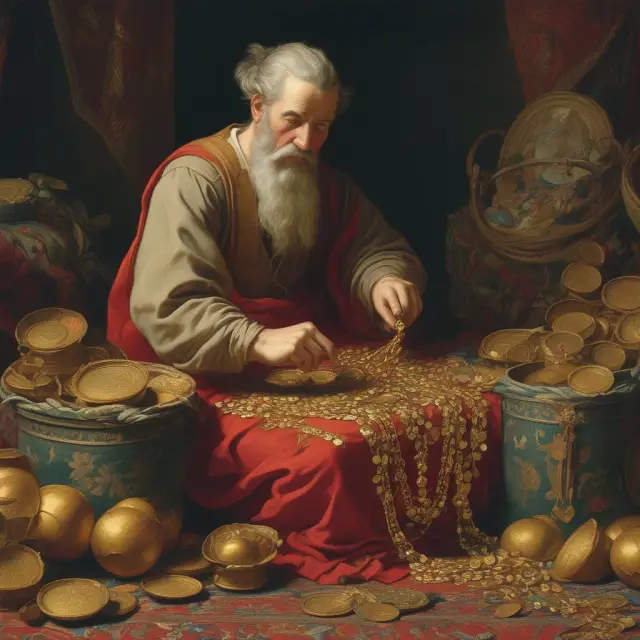 Taxpayer skillfully creating gold coins (savings) by weaving various deductions into a tapestry