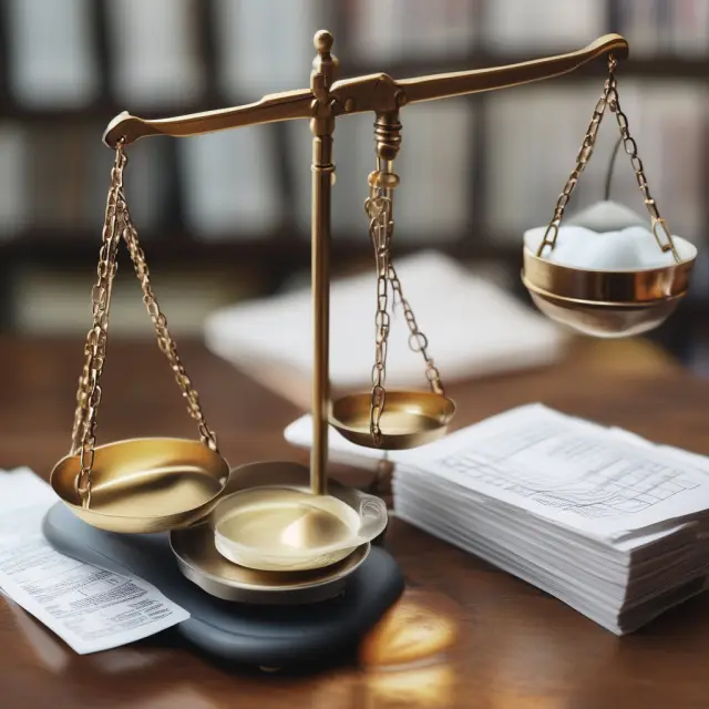 Balance scale comparing standard and itemized tax deductions for individuals.