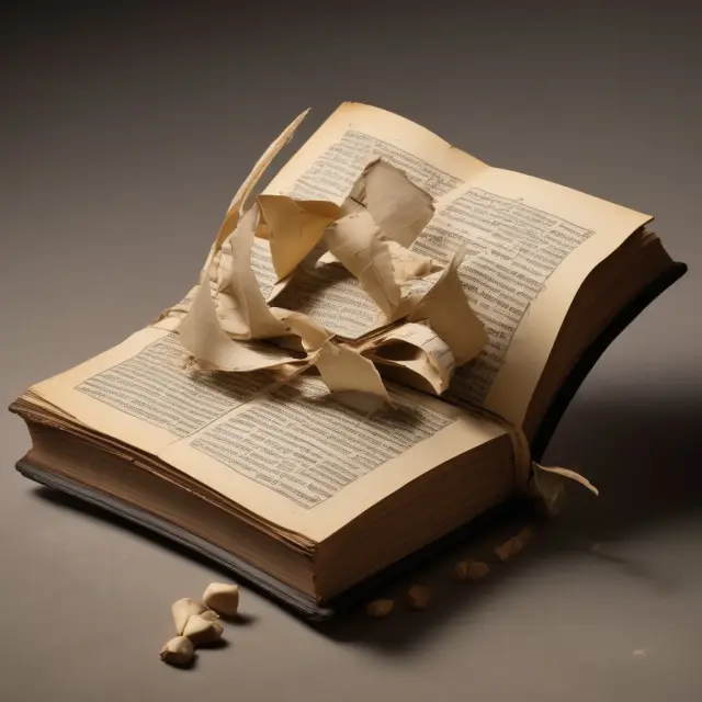 Opening an ancient book with various tax deduction topics and savings revealed