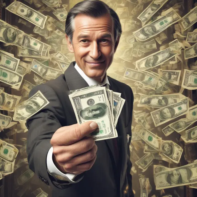 Golden ticket symbolizing deep in the money options, an investor holding, with surrounding stock charts and currency