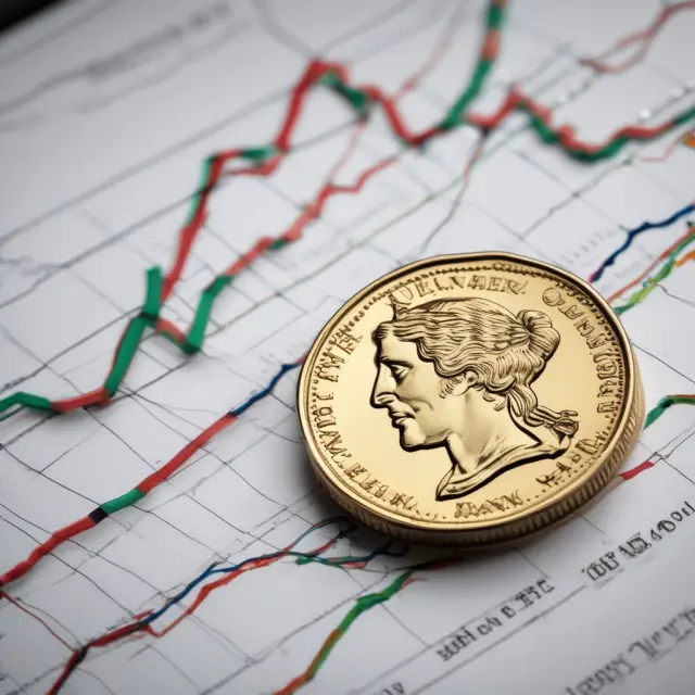 Gold coin melting on a stock chart, illustrating deep in the money options