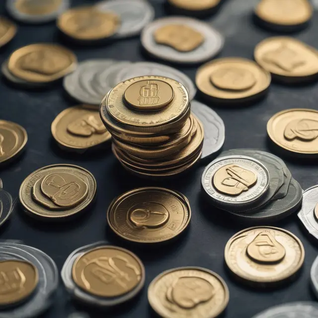 An image of defaulting coins falling from a stacked credit card deck, illustrating rising financial instability and the impact on default rates